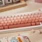 Rouge 104+32 Gradient Red Cherry Profile Set Side Legends Doubleshot Backlit Full PBT Dip-dye Keycaps for MX Keyboard